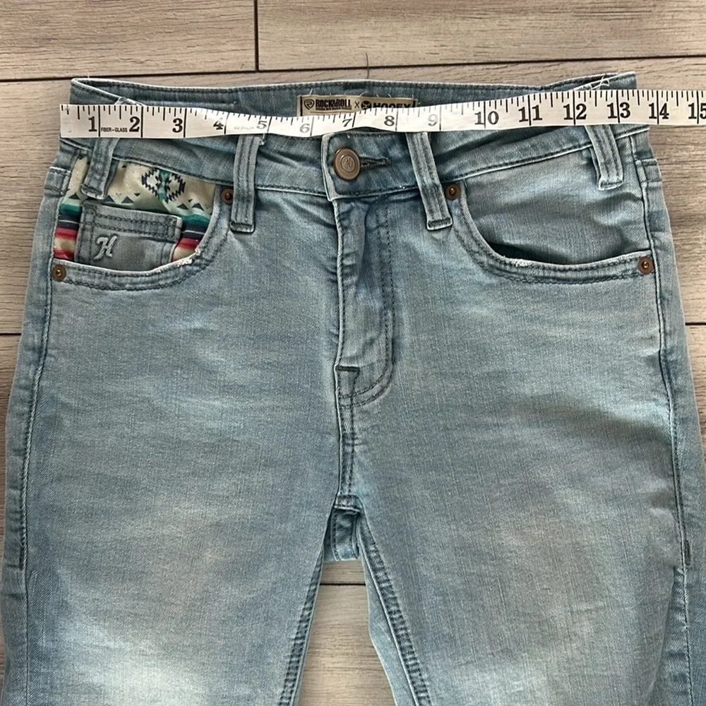 Rock & Roll X Hooey cowgirl boot cut jeans size 25